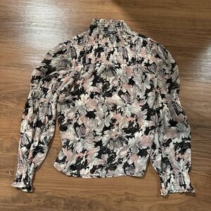 Sugarlips Floral Blouse - Black, Pink, White